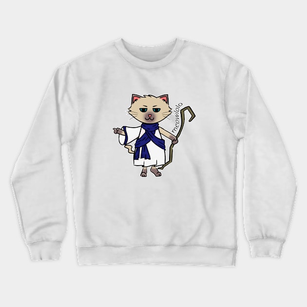 Blue Meowlolo Crewneck Sweatshirt by Maolliland